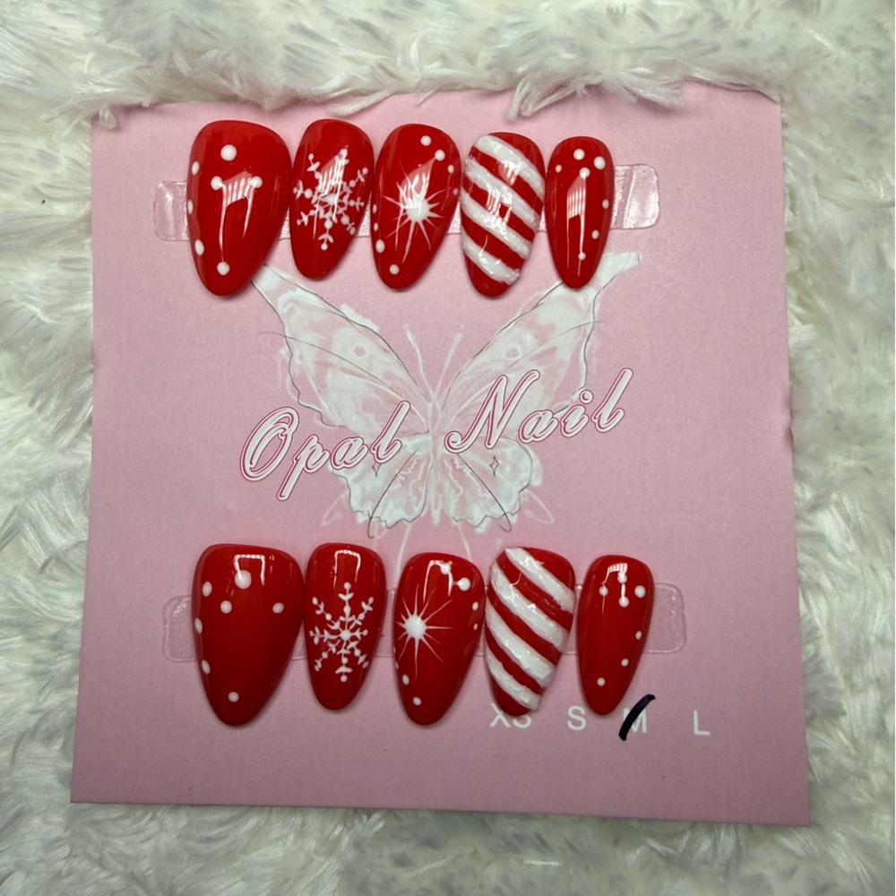 Festive Red Nail Art Set